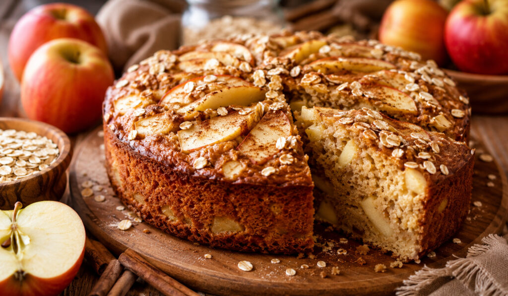 Bolo de Maçã com Aveia