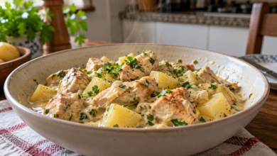 Frango cremoso com batata: cremoso, dourado e irresistível