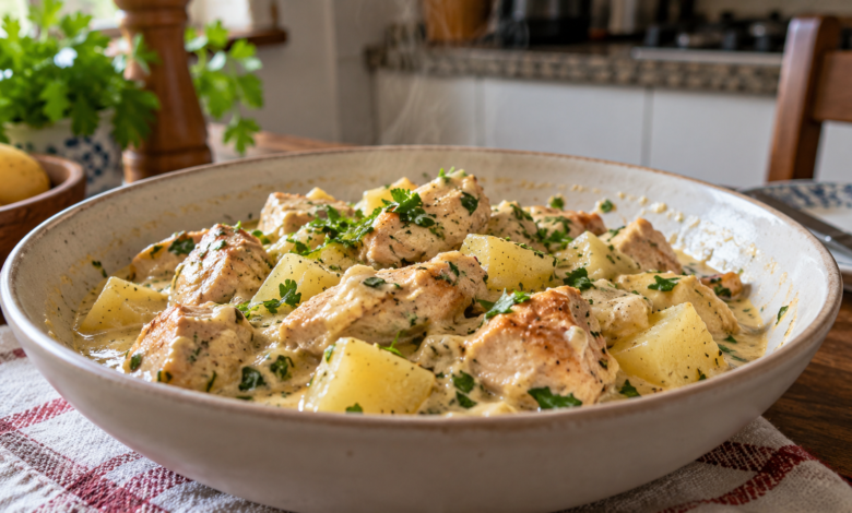 Frango cremoso com batata: cremoso, dourado e irresistível