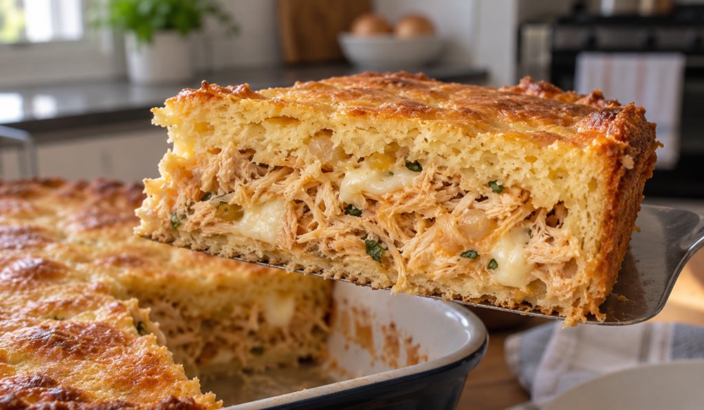 Fatia Perfeita da Torta de Frango de Liquidificador